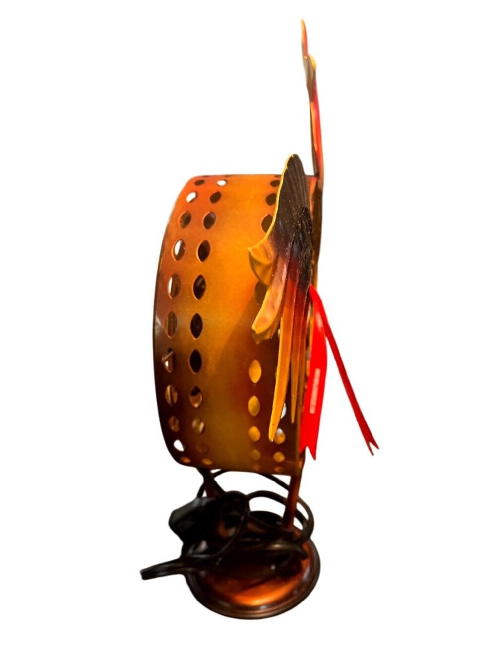 Metal Rooster Chicken Electric Fan  Sculpture Farmhouse Country Rustic - Picture 5 of 6